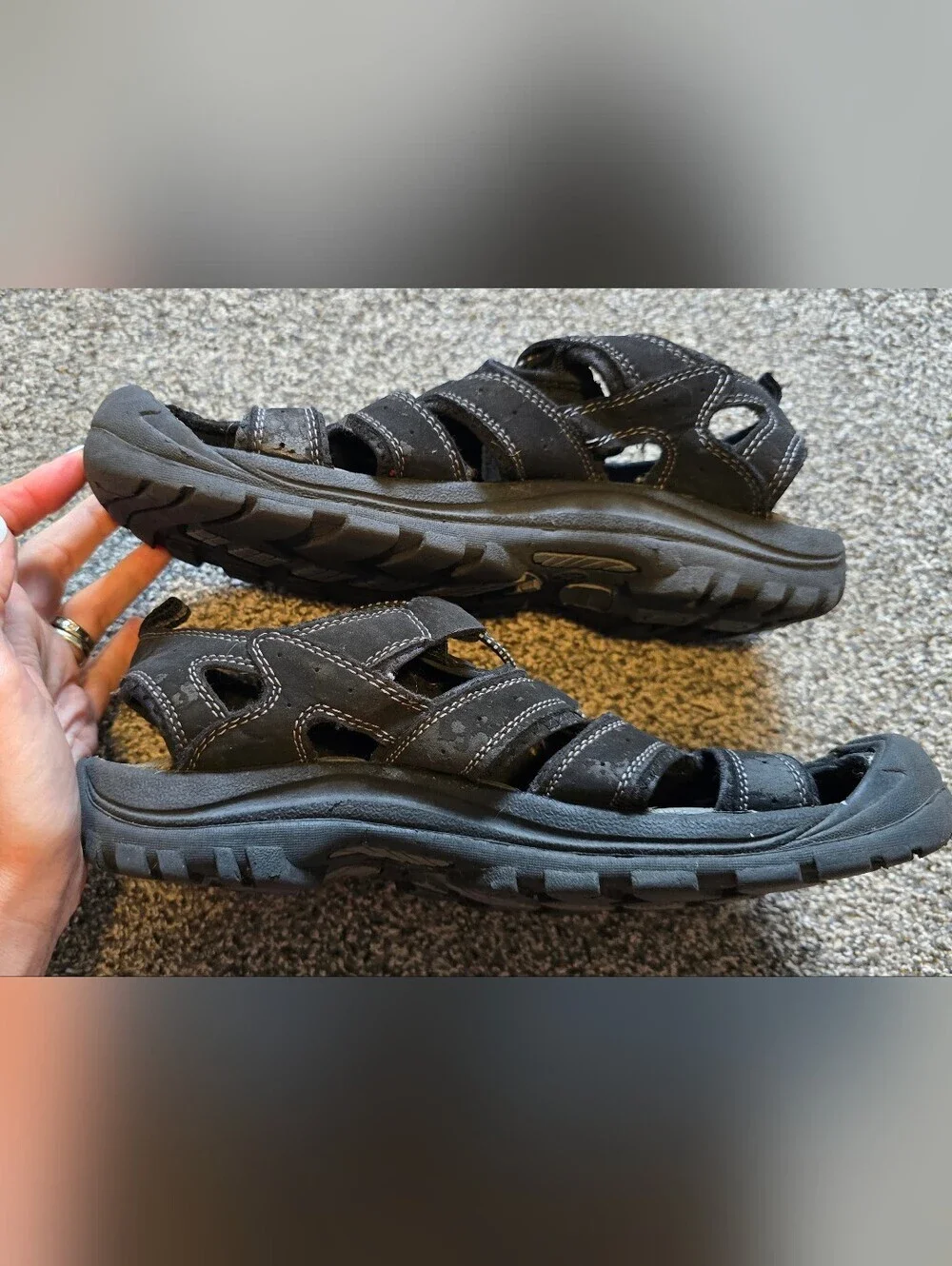 Merona Men’s Closed Toe Outdoor Hiking Sport Sandals Size 9.5